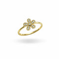 Minimal Taşlı Çiçek Yüzük - O'an Jewelry