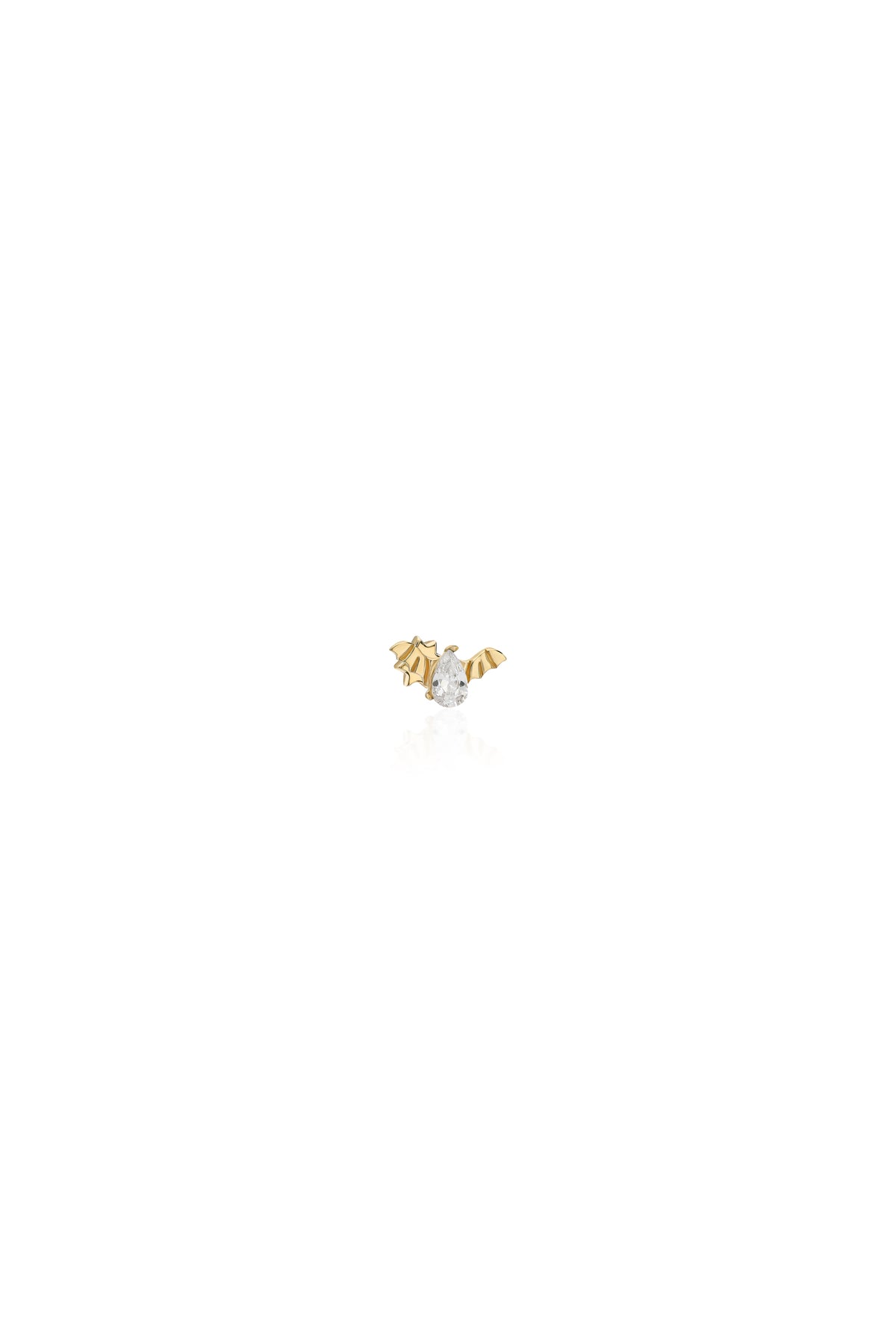 Yarasa Taşlı Tragus Altın Piercing - O'an Jewelry