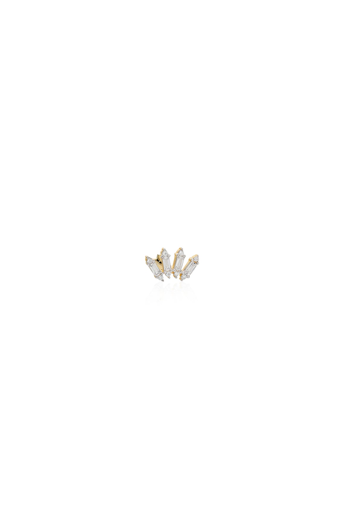 Baget Taşlı Altın Piercing - O'an Jewelry
