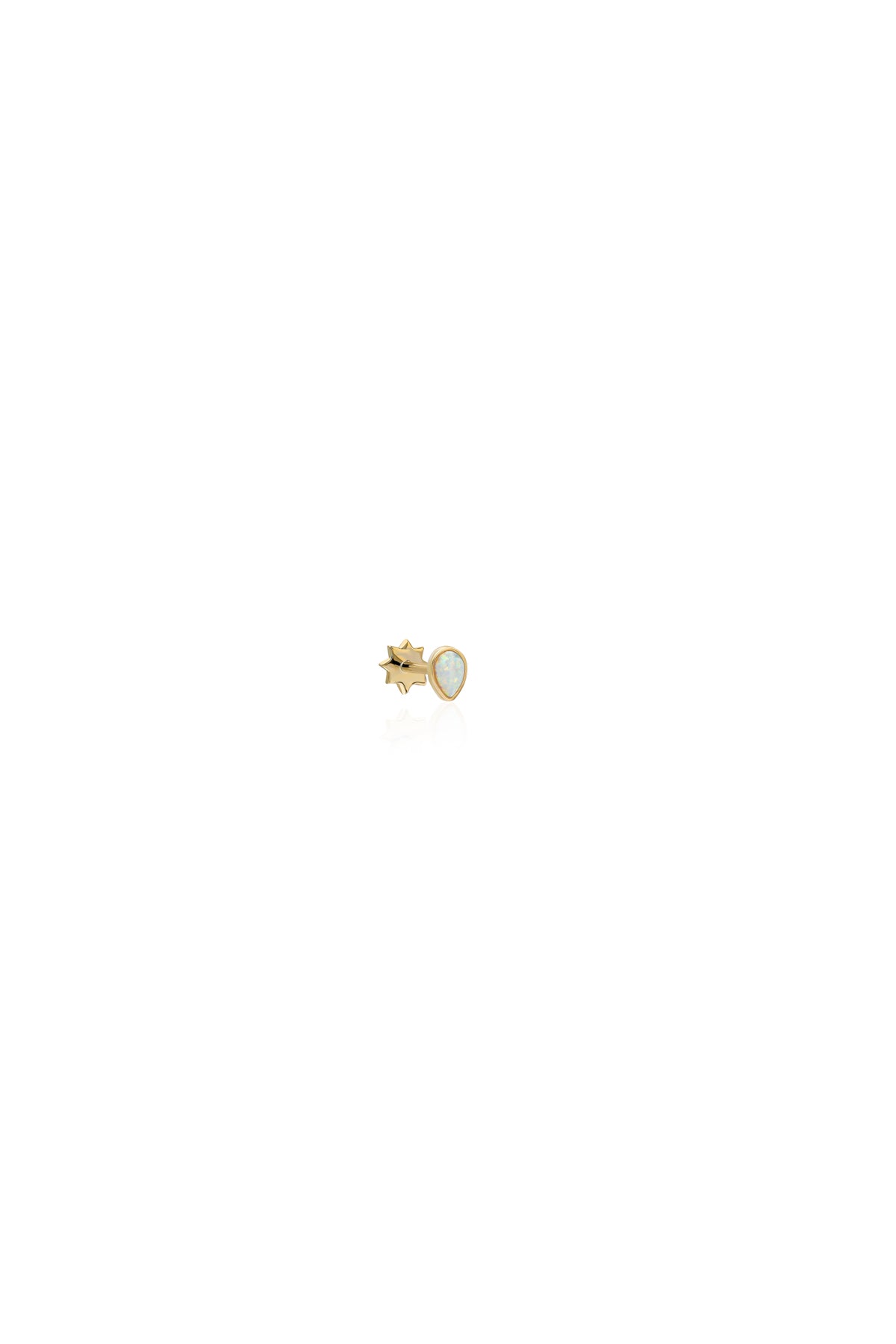 Badem Opal Taş Altın Piercing - O'an Jewelry
