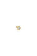 Mavi Opal Taşlı Tragus Altın Piercing - O'an Jewelry