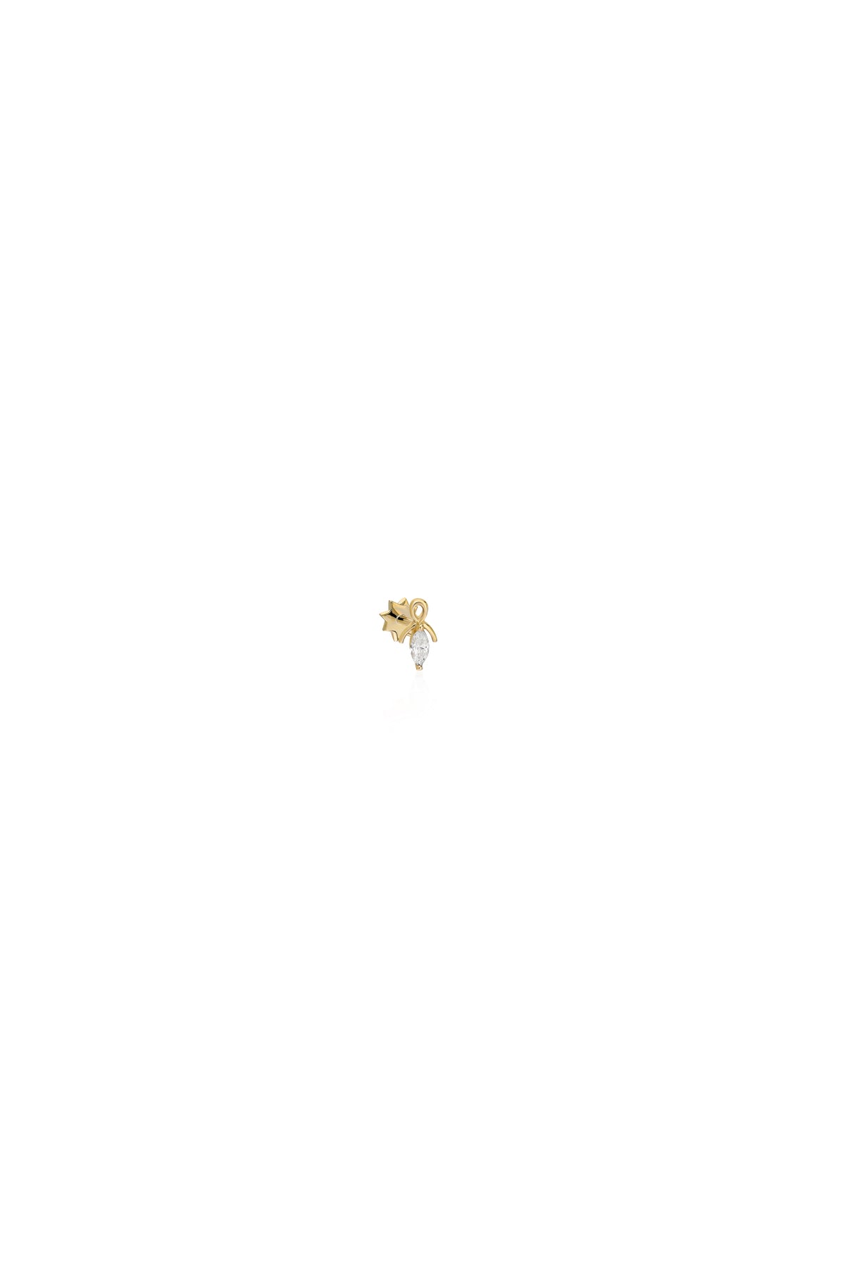 Tohum Taşlı Altın Piercing - O'an Jewelry