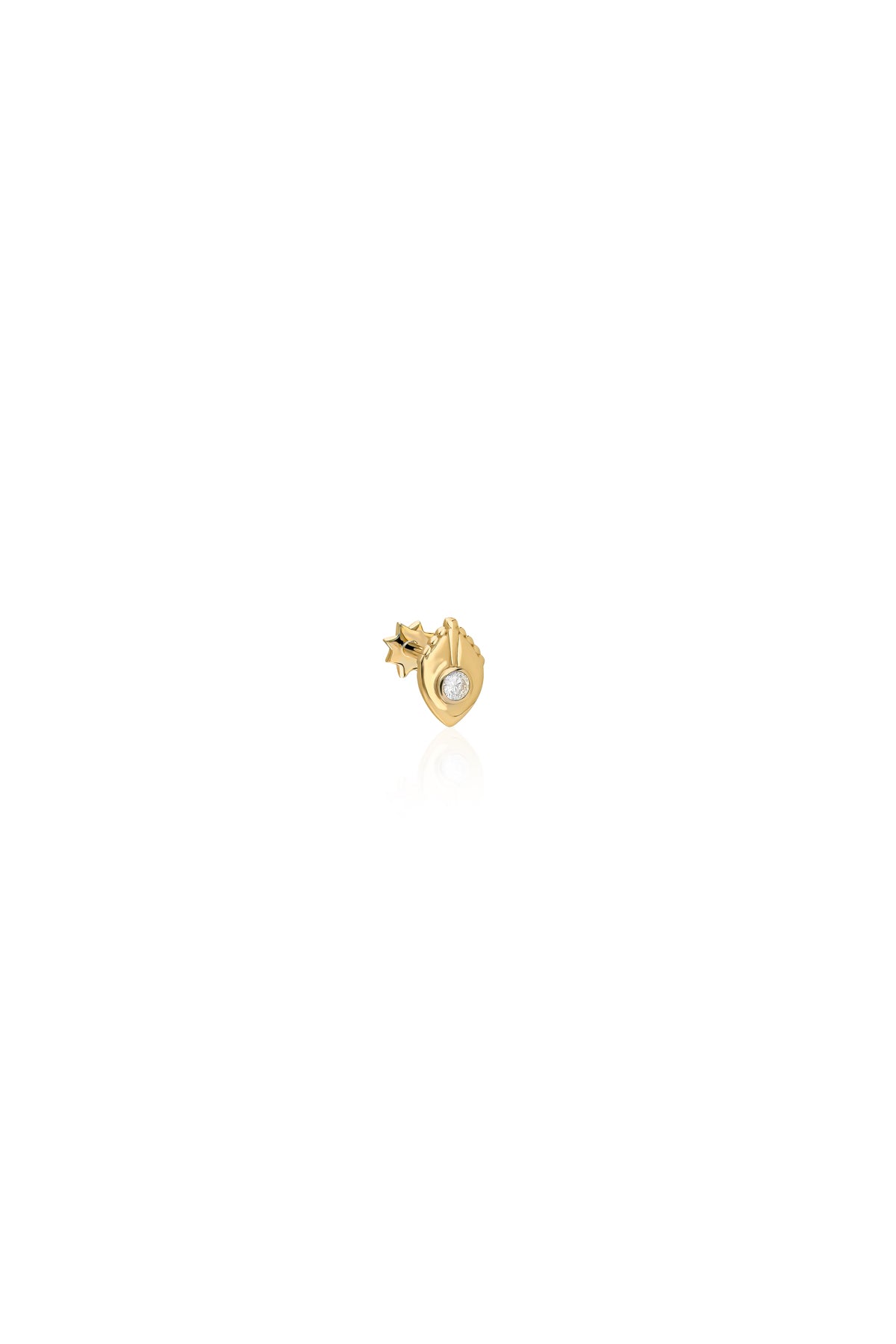 Taşlı Markiz Tragus Altın Piercing - O'an Jewelry