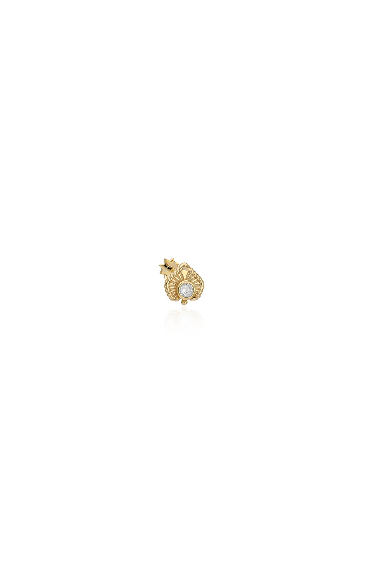 Yaprak Tragus Altın Piercing - O'an Jewelry