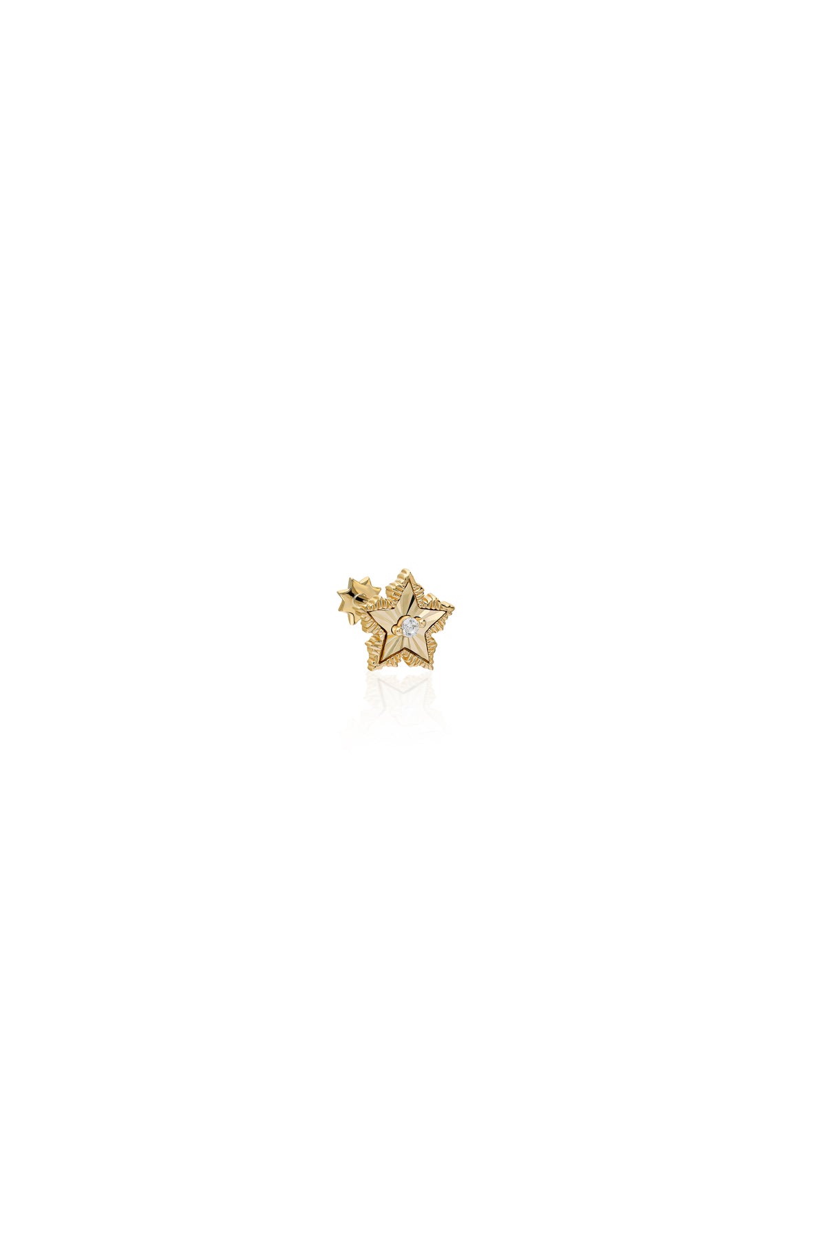 Kalemli Yıldız Altın Piercing - O'an Jewelry
