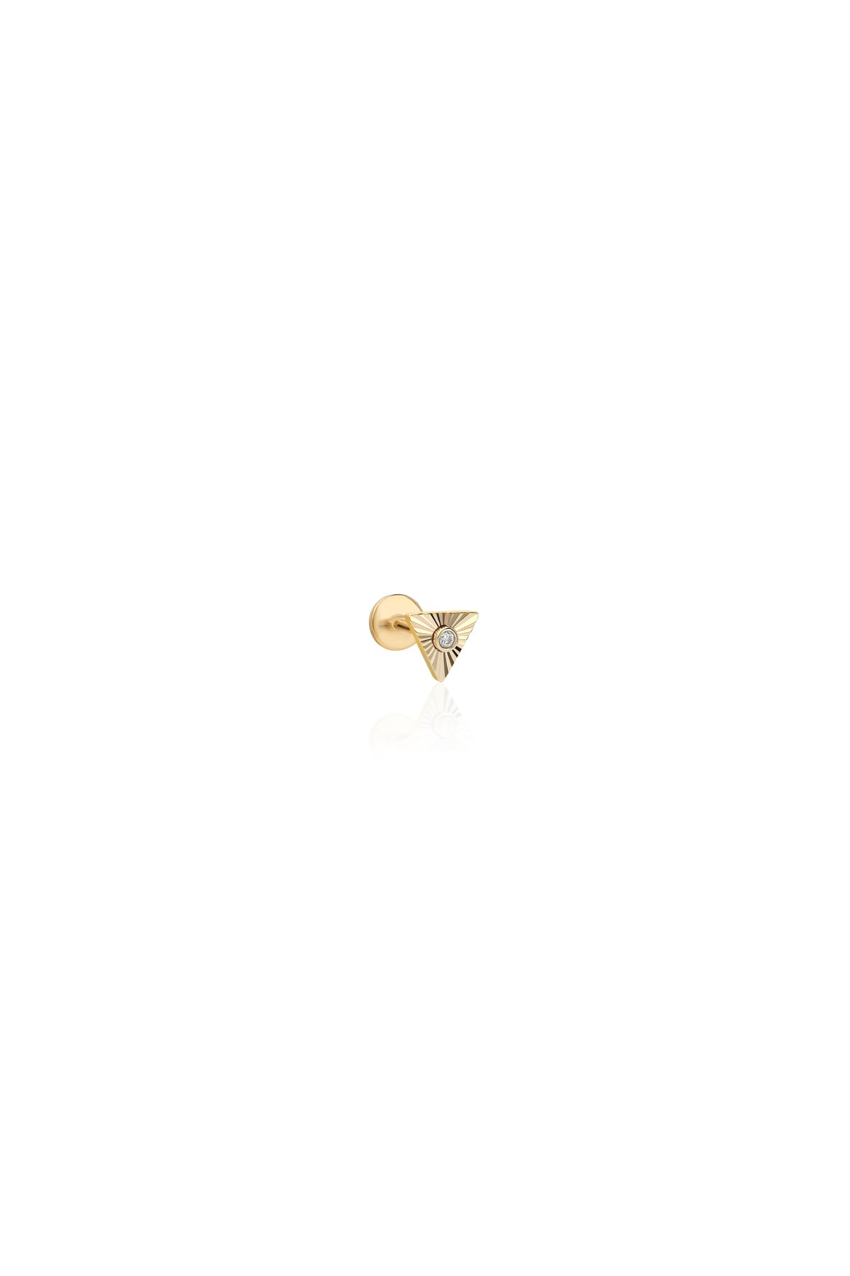 Kalemli Üçgen Altın Piercing - O'an Jewelry