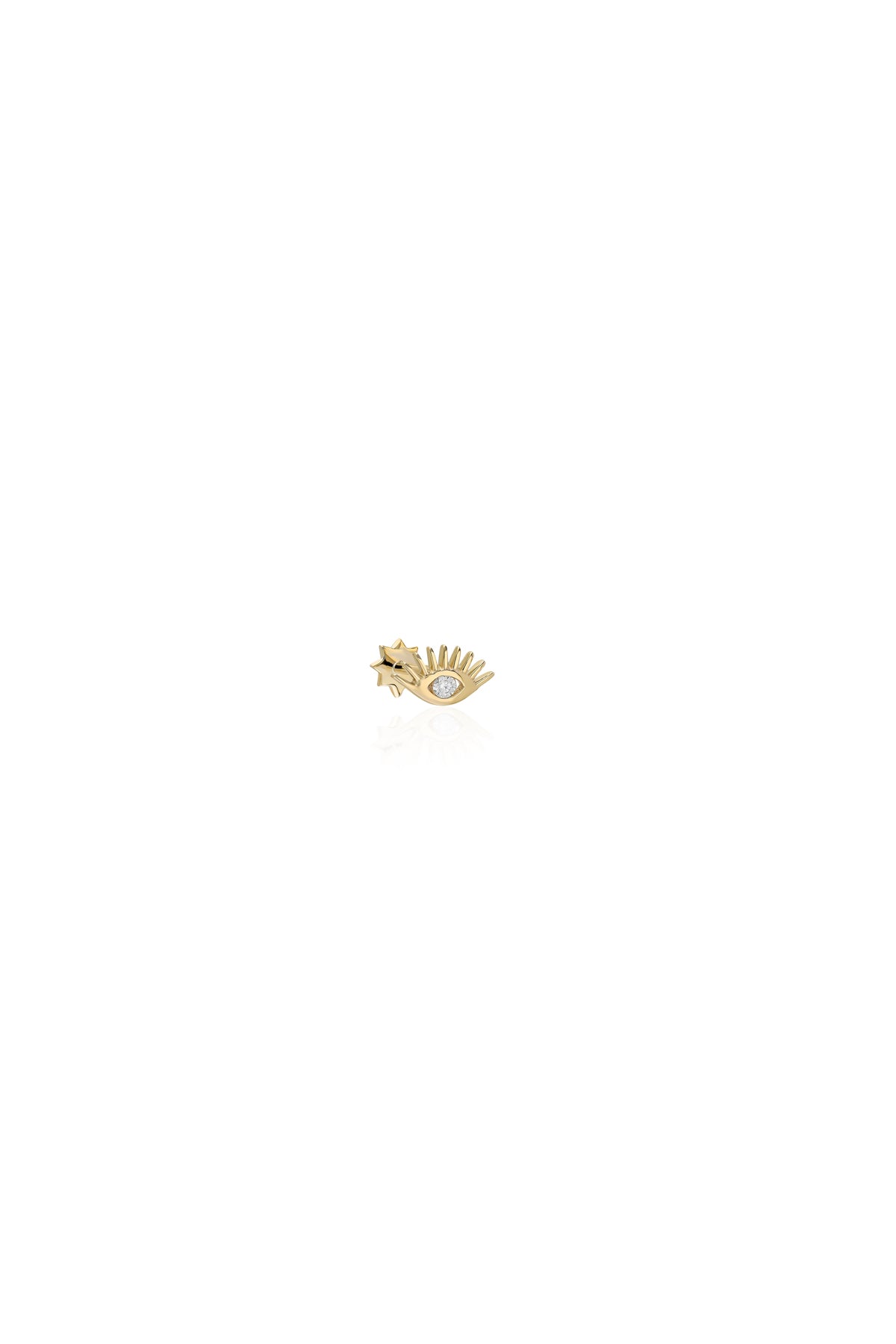 Göz Kirpik Taşlı Altın Piercing - O'an Jewelry