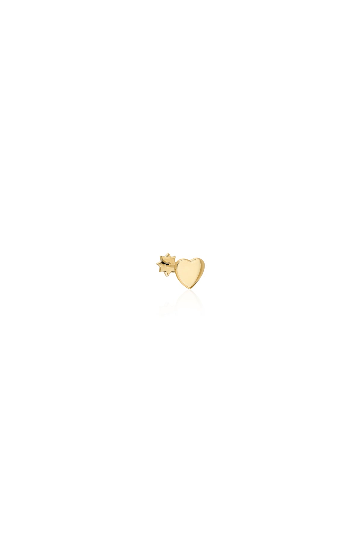 Taşsız Kalp Tragus Altın Piercing - O'an Jewelry