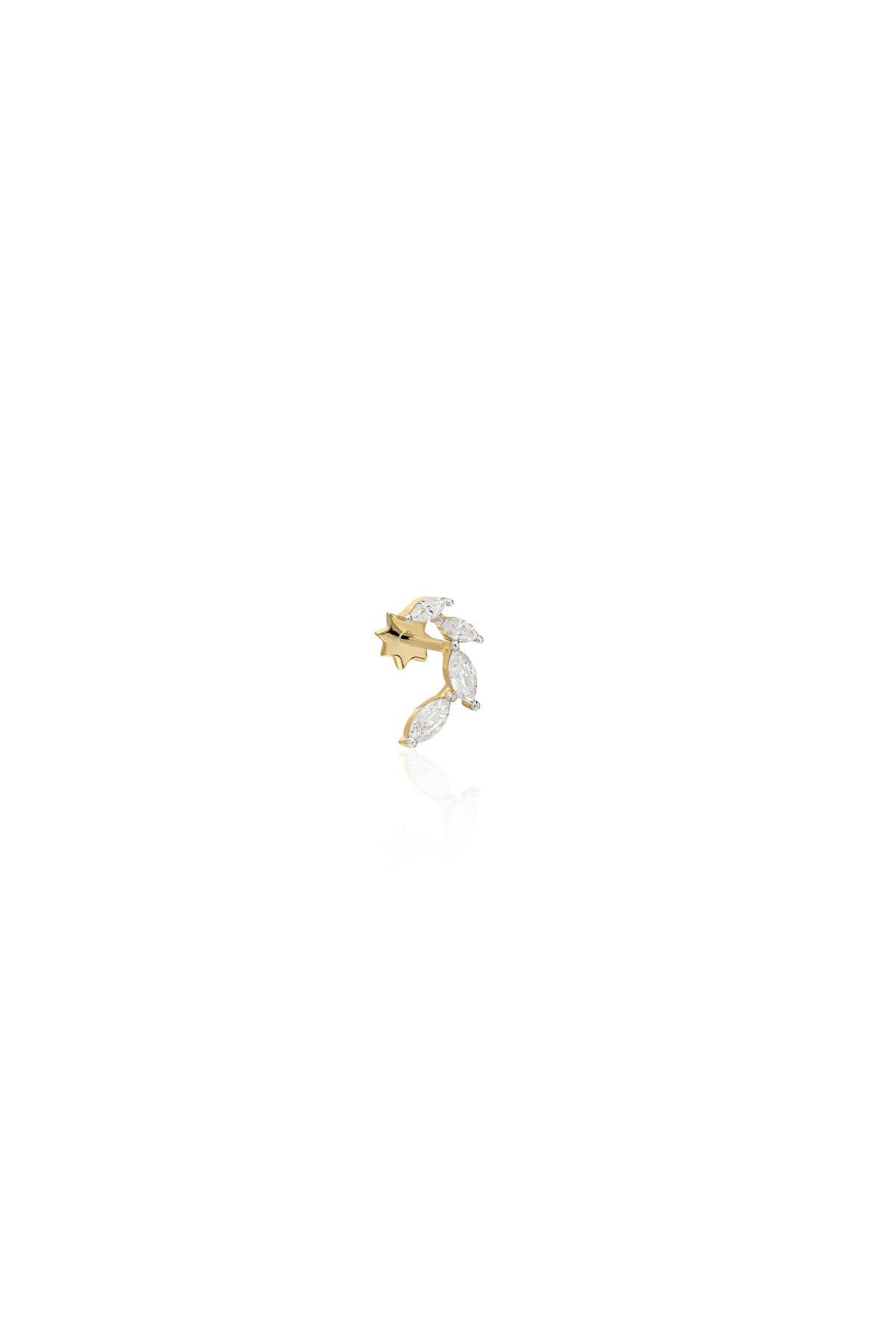 Zirkon Taşlı Altın Piercing - O'an Jewelry