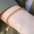 Ruby Link Altın Bileklik - O'an Jewelry