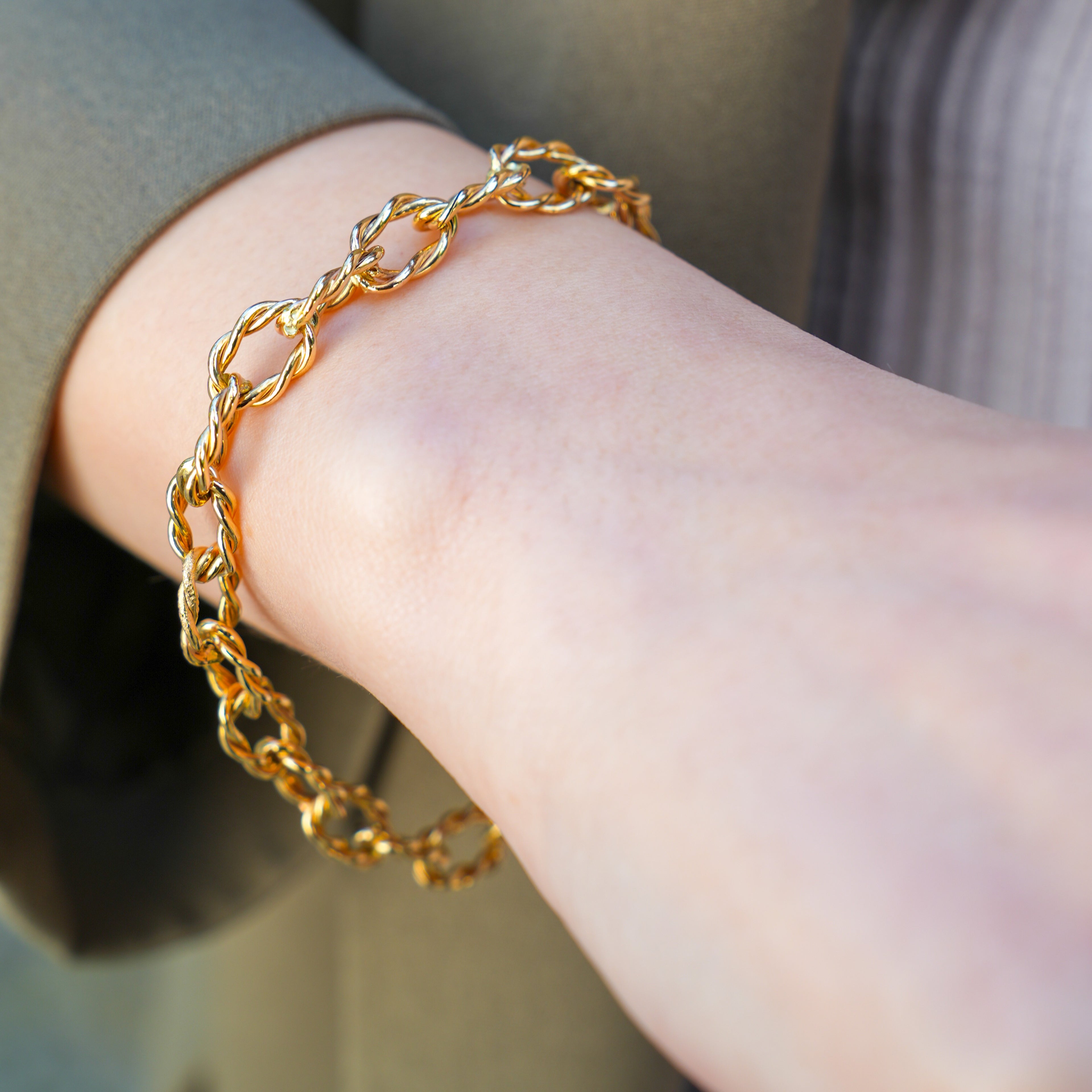 Burgulu Zincir Altın Bileklik - O'an Jewelry
