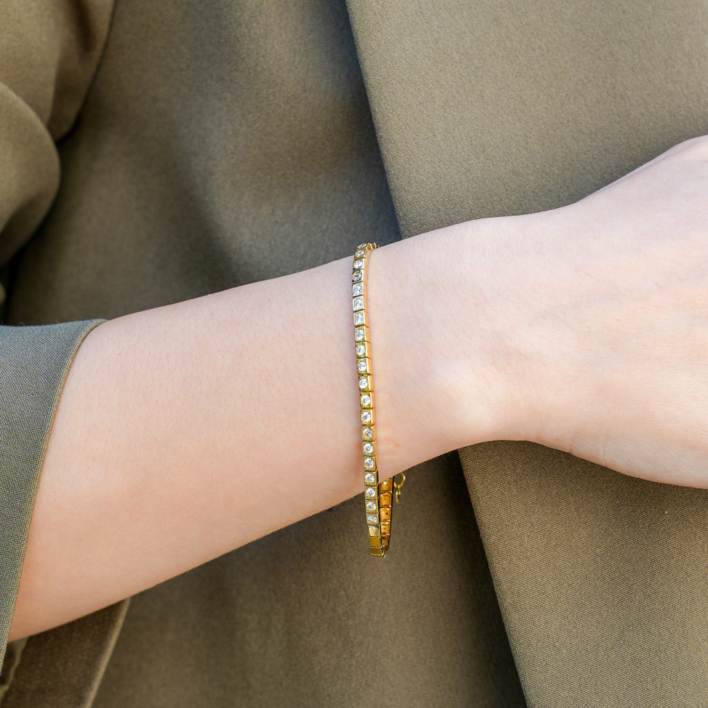 Yarım Taşlı Tennis Bileklik - O'an Jewelry