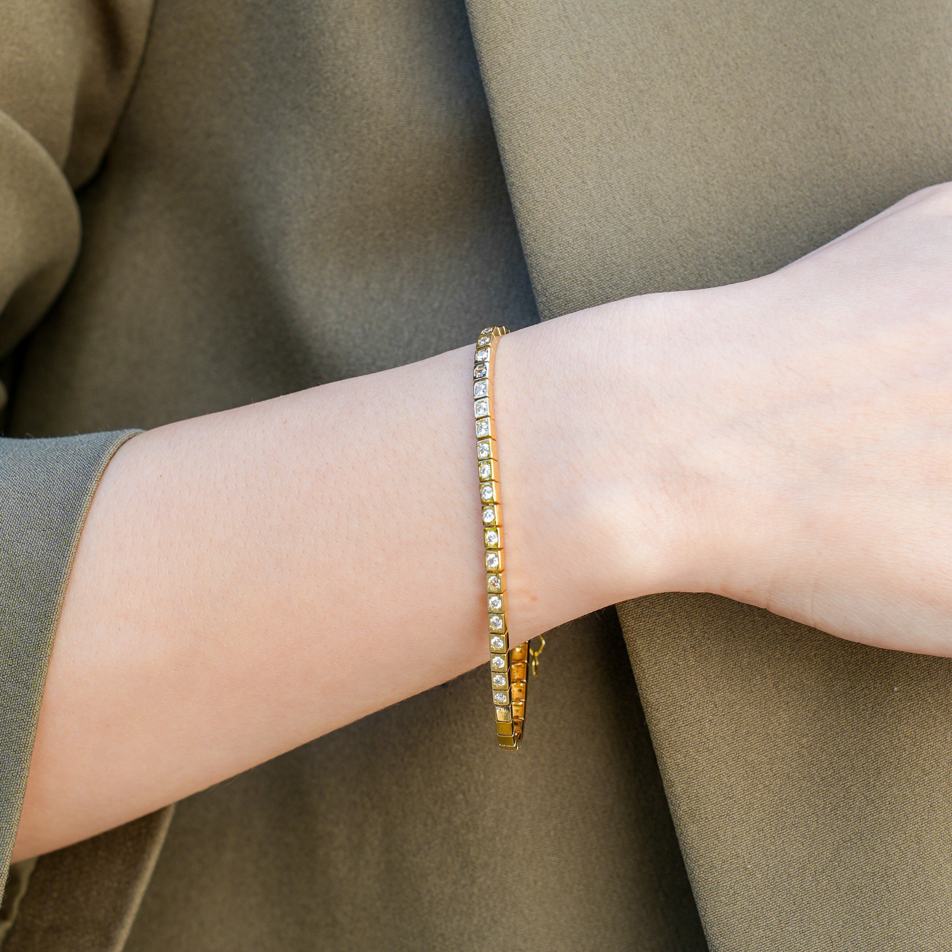 Yarım Taşlı Tennis Bileklik - O'an Jewelry