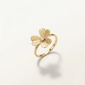 Taşlı Çiçek Altın Yüzük - O'an Jewelry