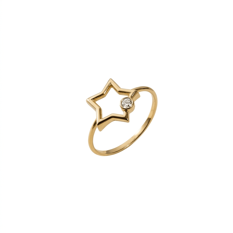 Star Taşlı Altın Yüzük - O'an Jewelry