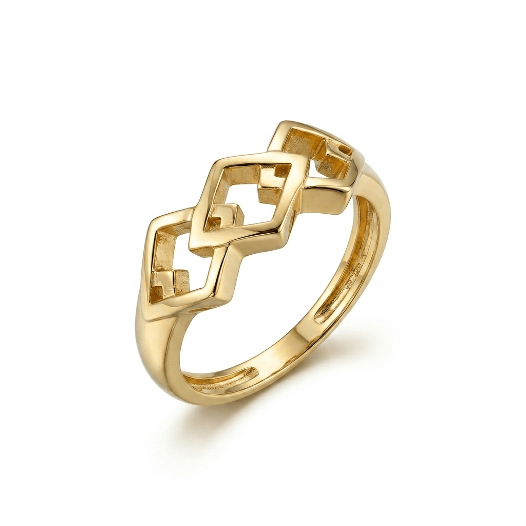 Kare Motif Altın Yüzük - O'an Jewelry