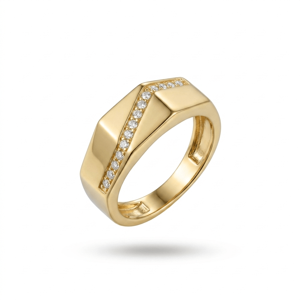 Taşlı Prizma Yüzük - O'an Jewelry
