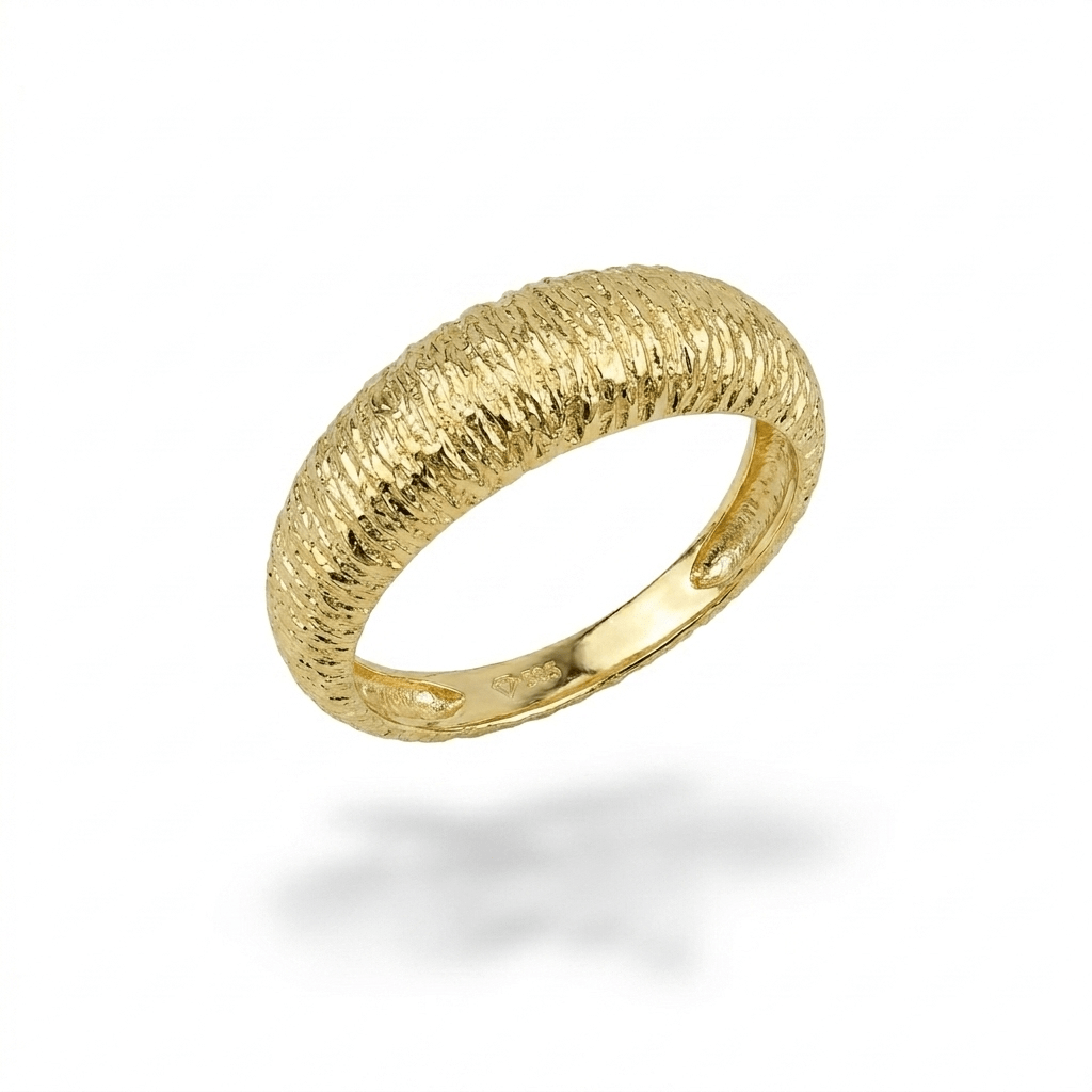 Dokulu Sade Yüzük - O'an Jewelry