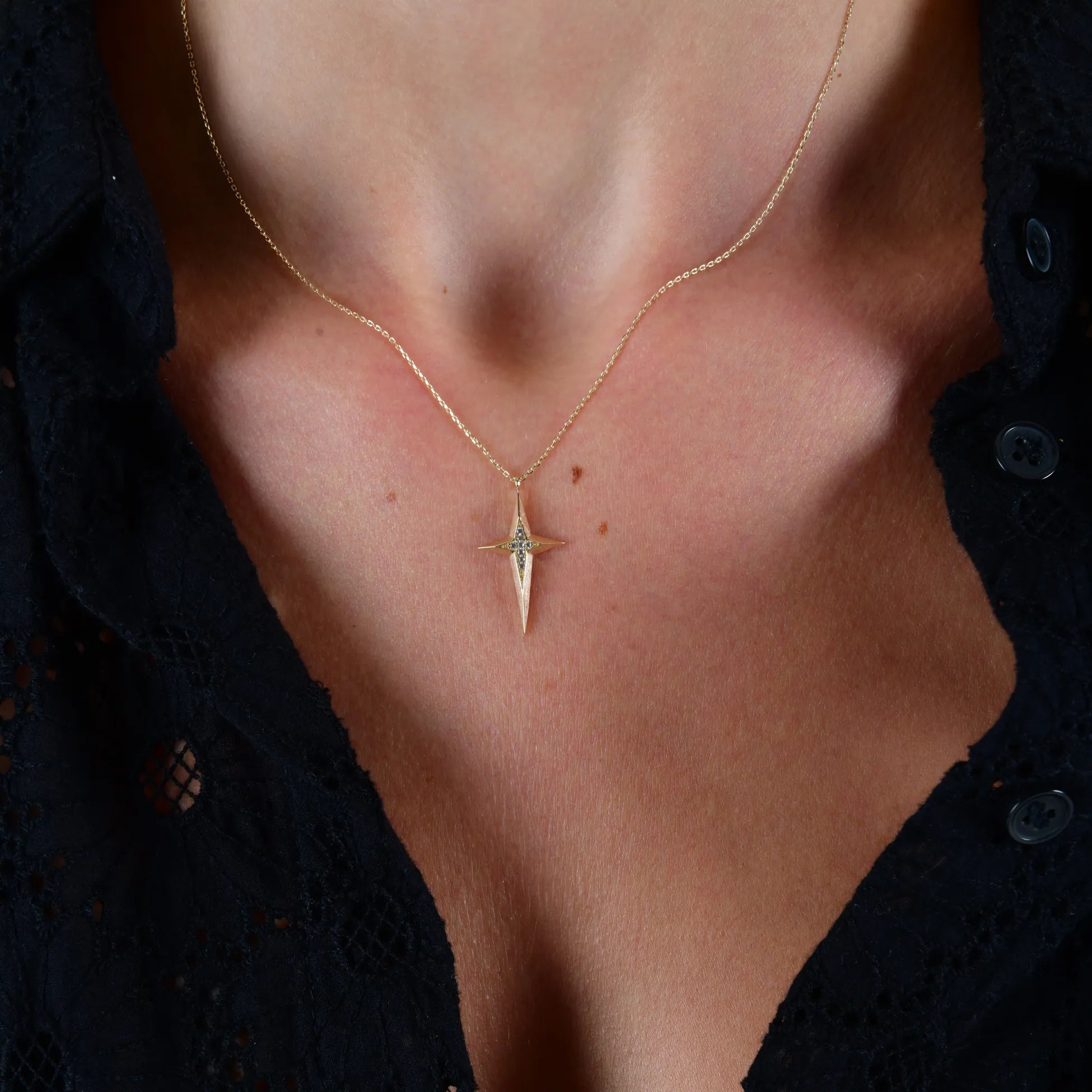 Taşlı Kutup Yıldızı Kolye - O'an Jewelry