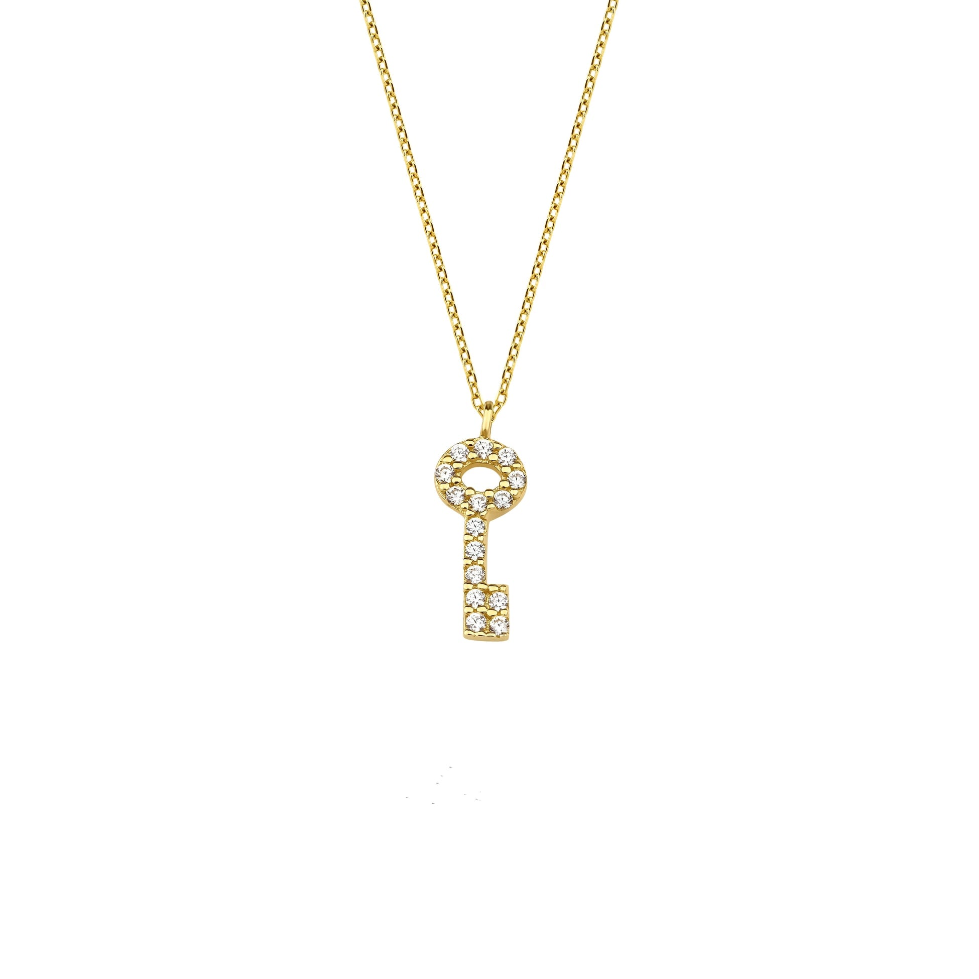 Minimal Taşlı Anahtar Kolye - O'an Jewelry