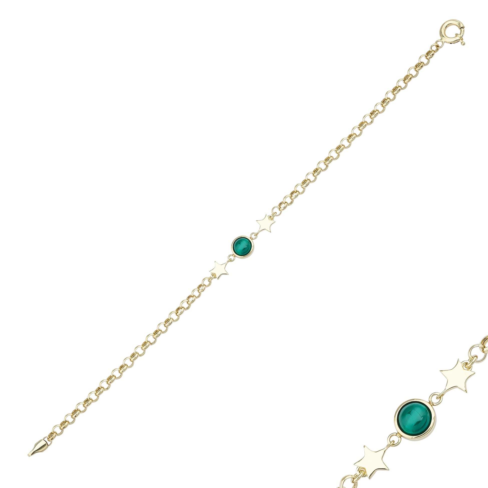 Malahit Yıldızlı Bileklik - O'an Jewelry