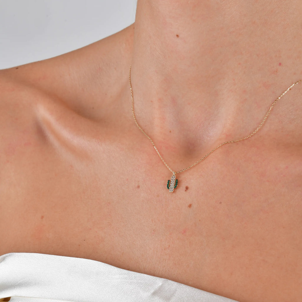 Minimal Kaktüs Kolye - O'an Jewelry