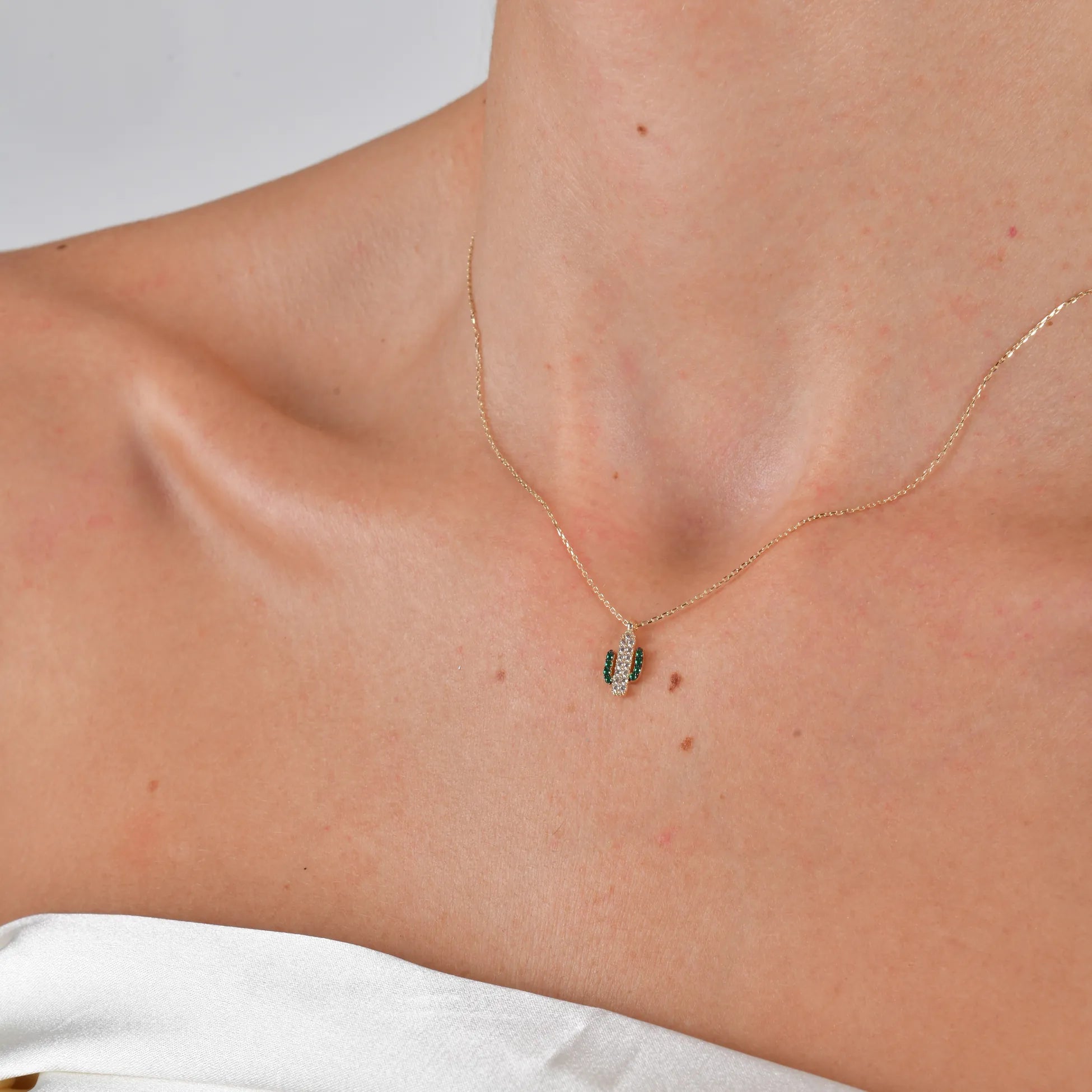 Minimal Kaktüs Kolye - O'an Jewelry