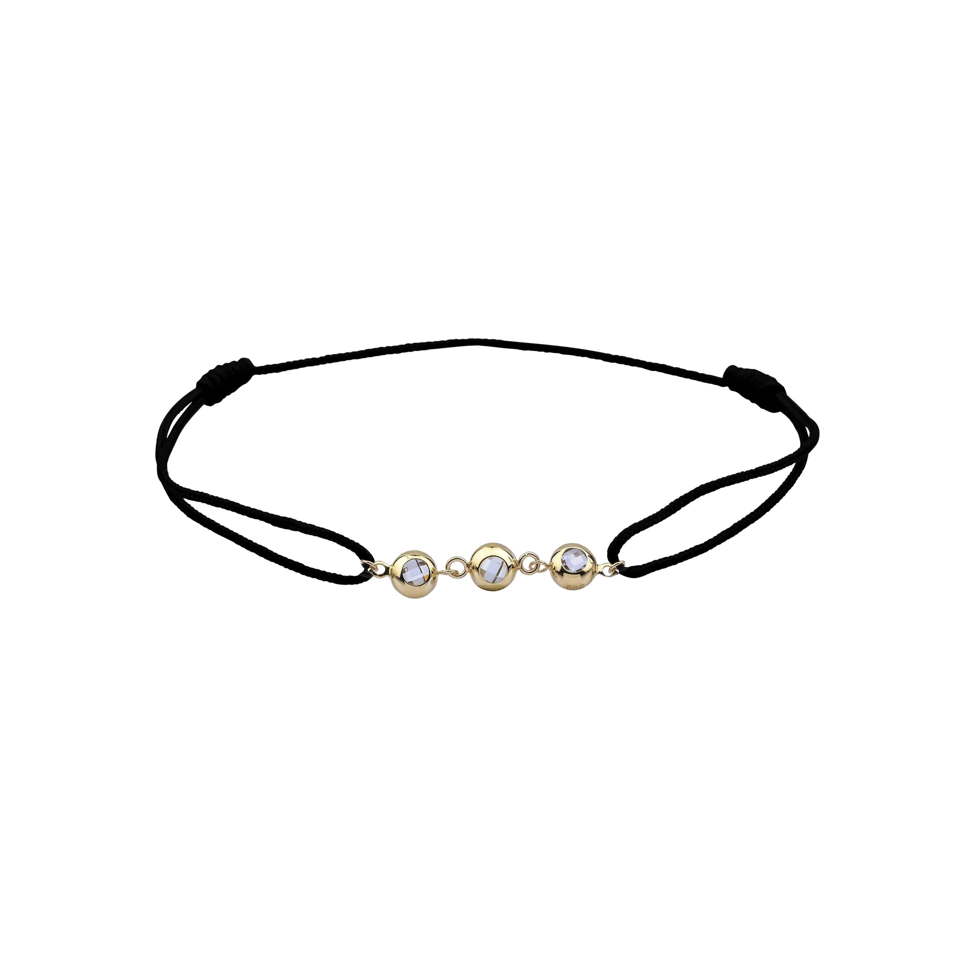 Üç Taş İpli Bileklik - O'an Jewelry