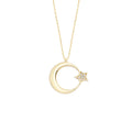 Taşlı Ay Yıldız Kolye - O'an Jewelry