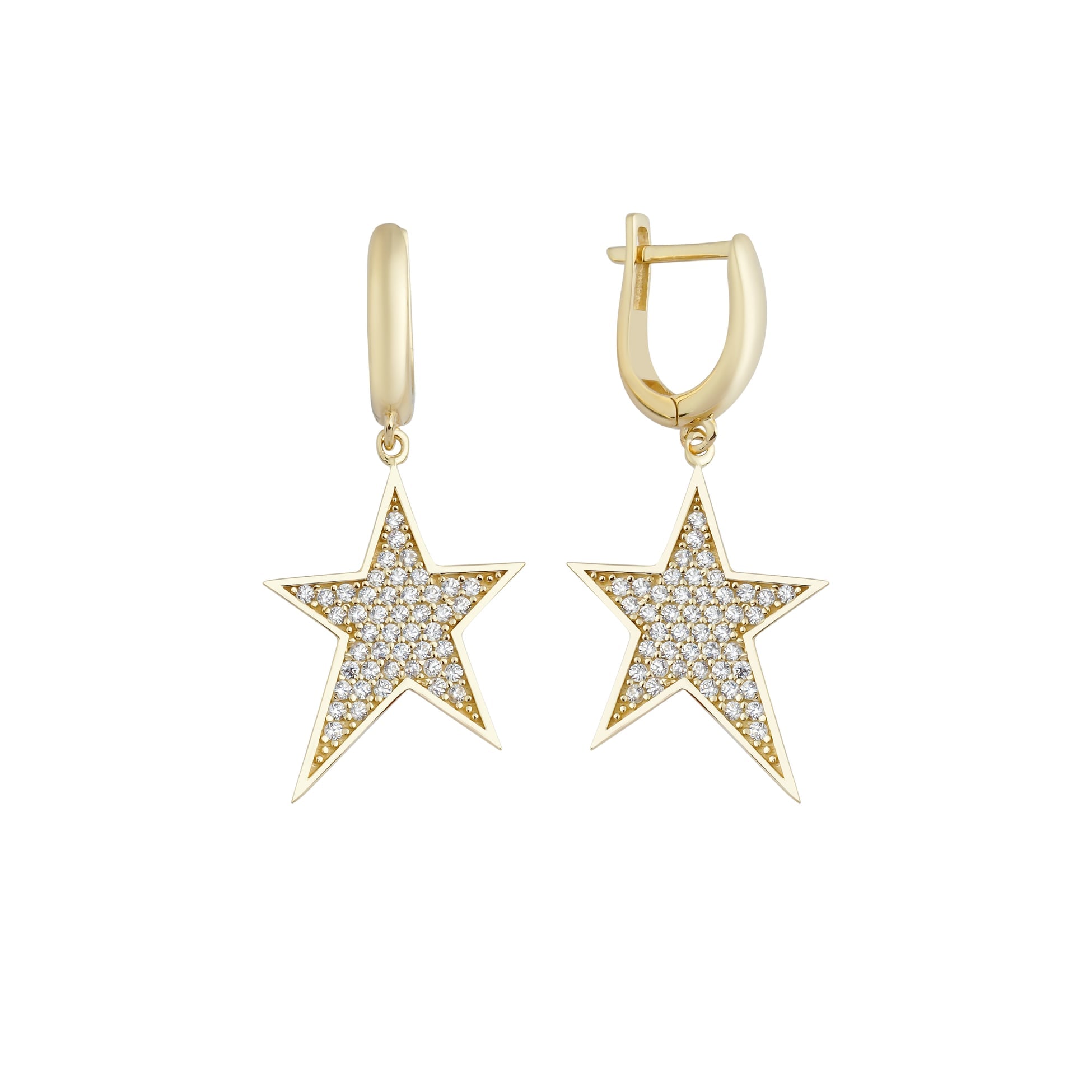 Taşlı Yıldız Küpe - O'an Jewelry