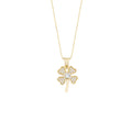 Taşlı Dört Yapraklı Yonca Kolye - O'an Jewelry