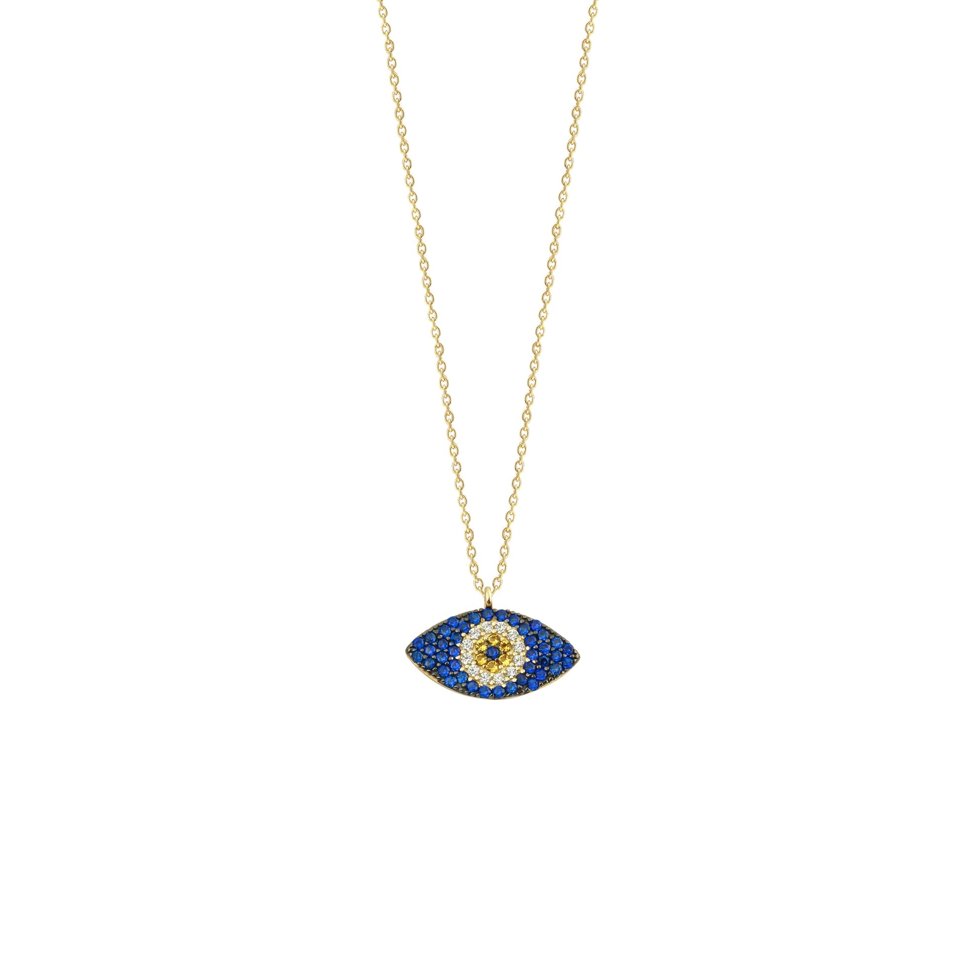 Lacivert Taşlı Göz Kolye - O'an Jewelry