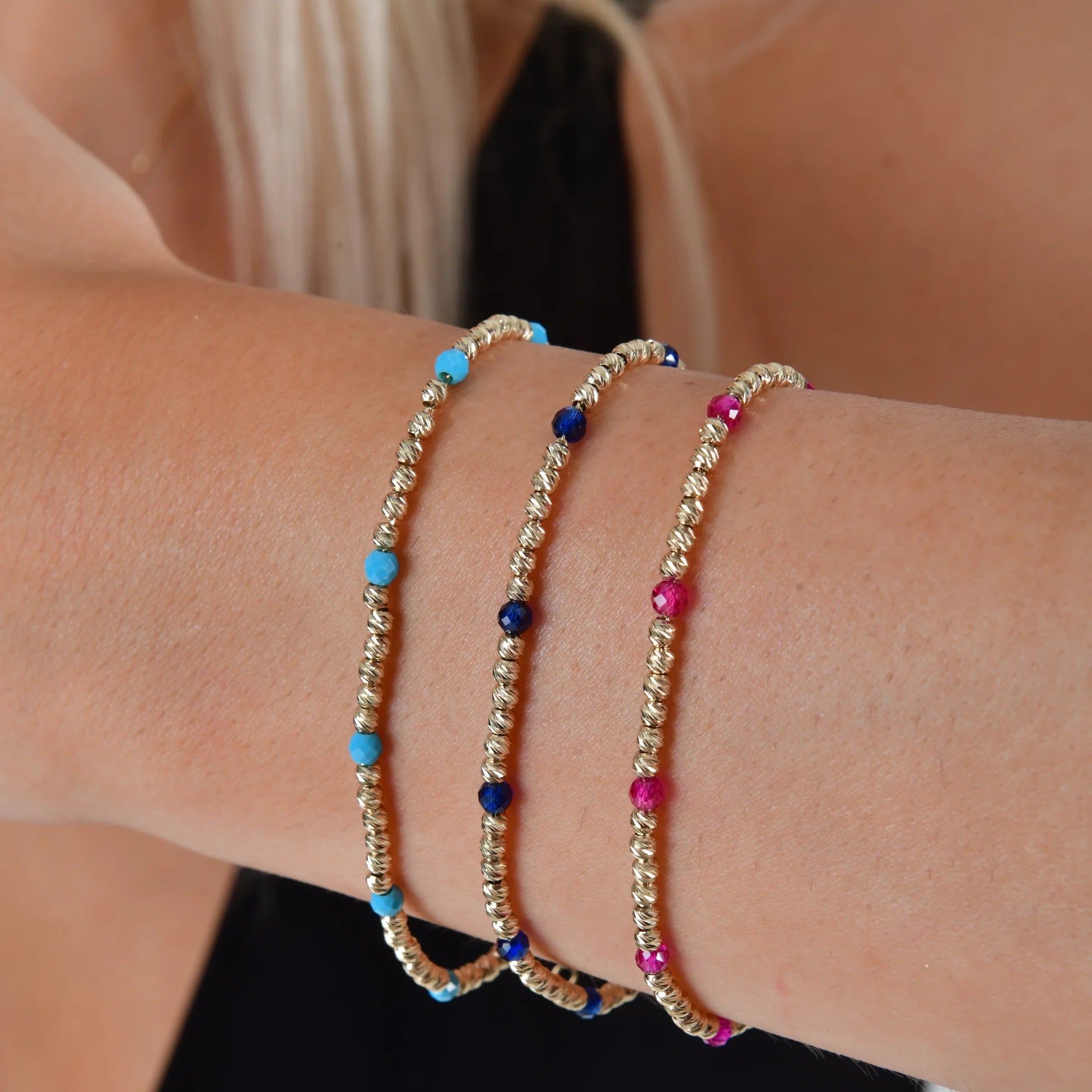 Kırmızı Taşlı Dorika Toplu Bileklik - O'an Jewelry