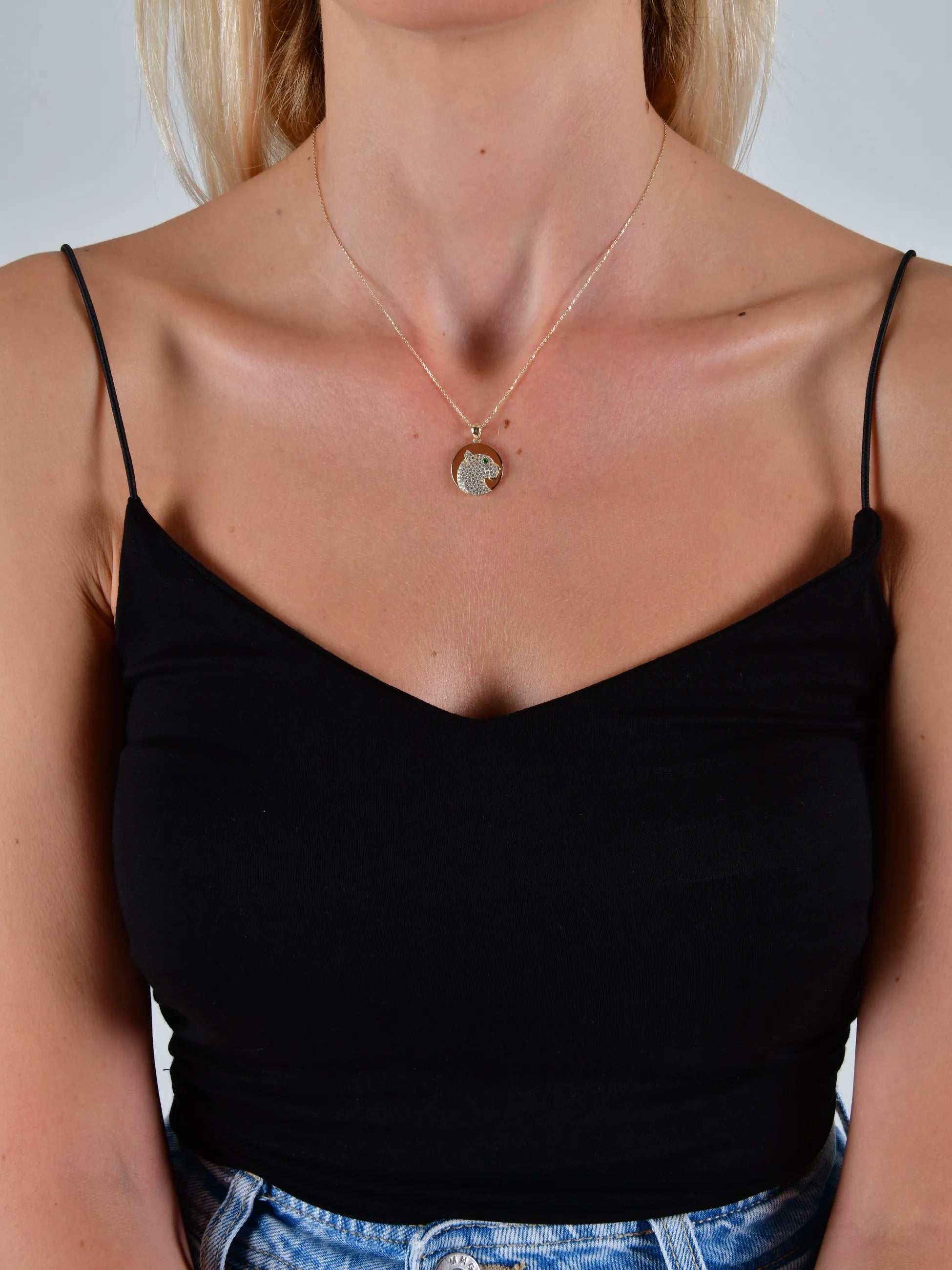 Taşlı Panter Kolye - O'an Jewelry