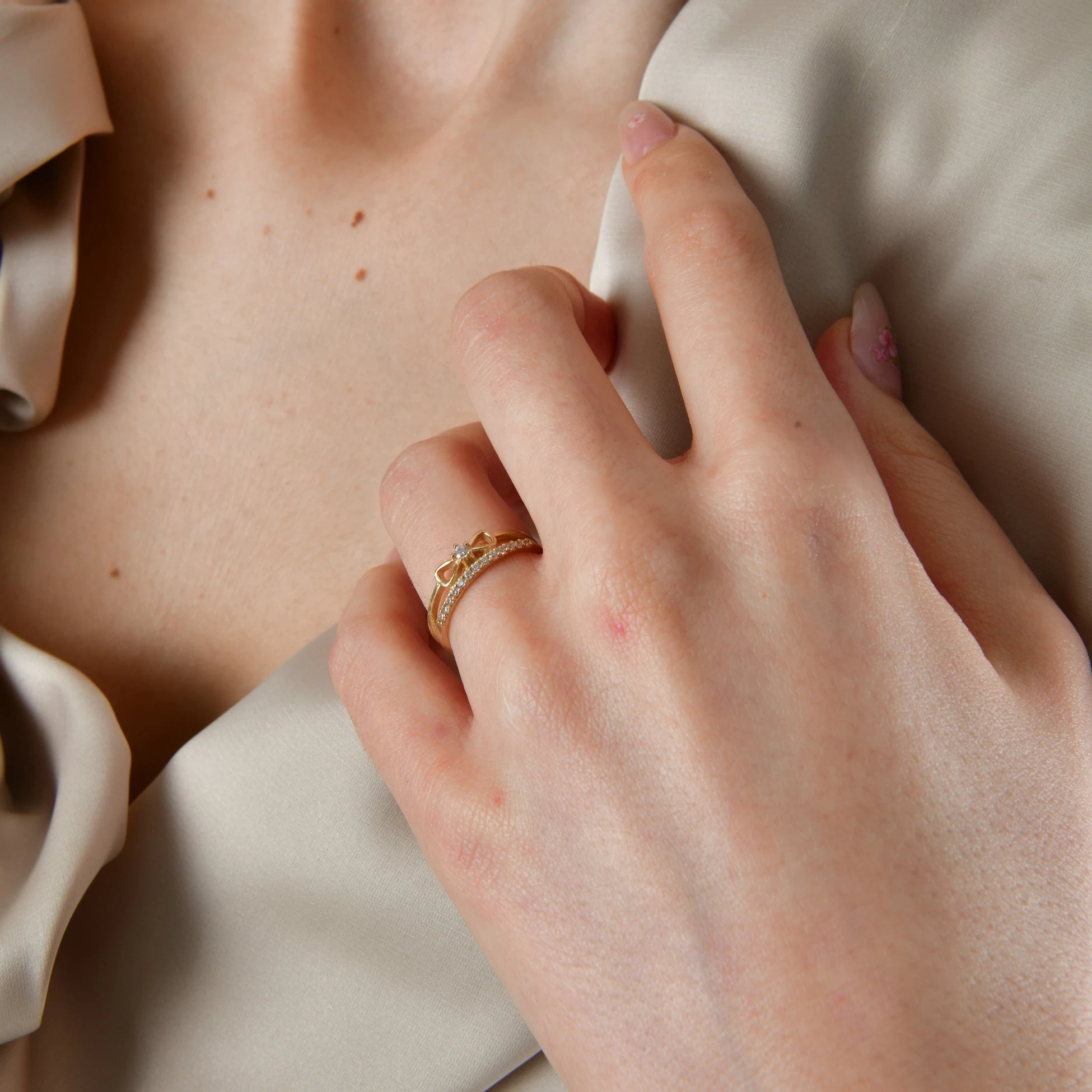 Minimal Fiyonk Yüzük - O'an Jewelry