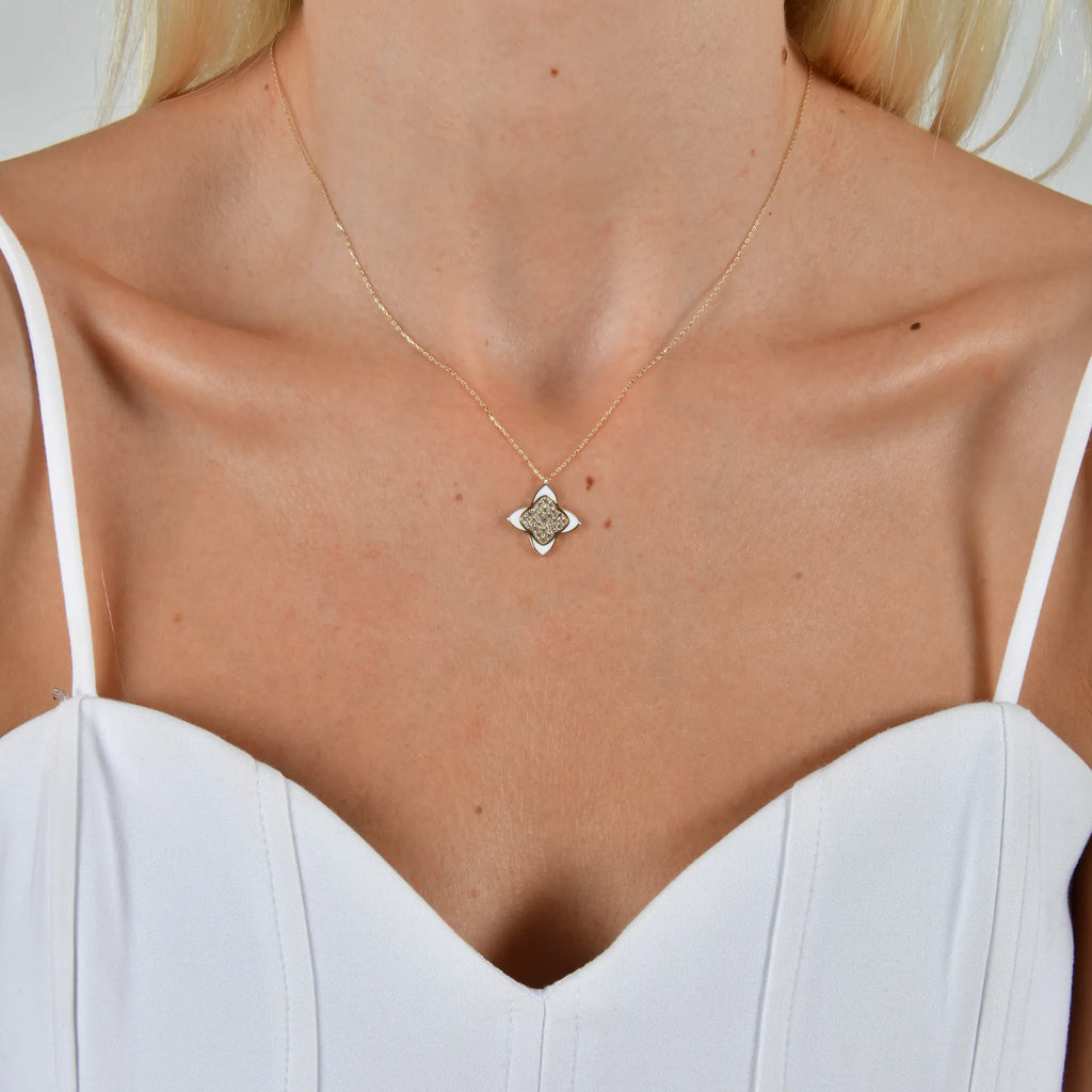 Mineli Geometrik Kolye - O'an Jewelry