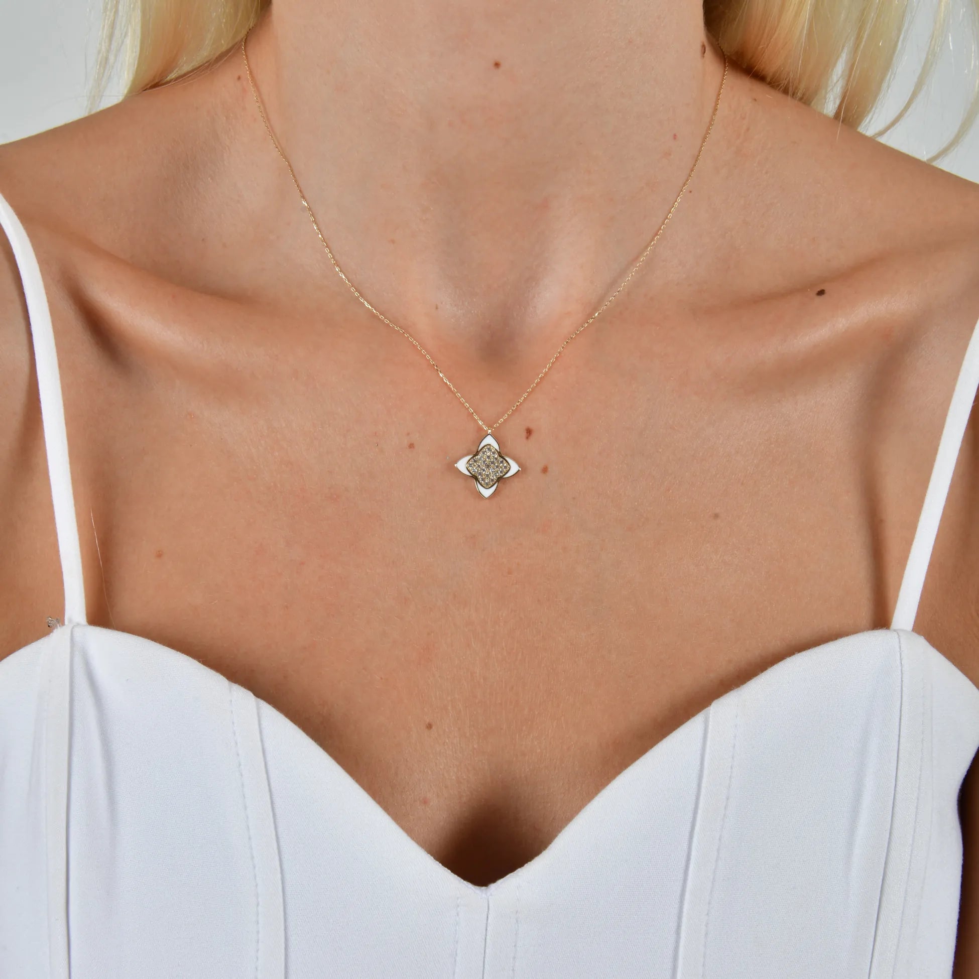 Mineli Geometrik Kolye - O'an Jewelry