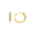 Çift Sıra Taşlı Halka Küpe - O'an Jewelry