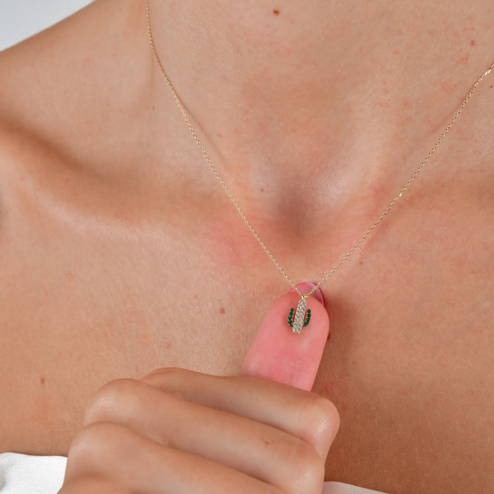Minimal Kaktüs Kolye - O'an Jewelry