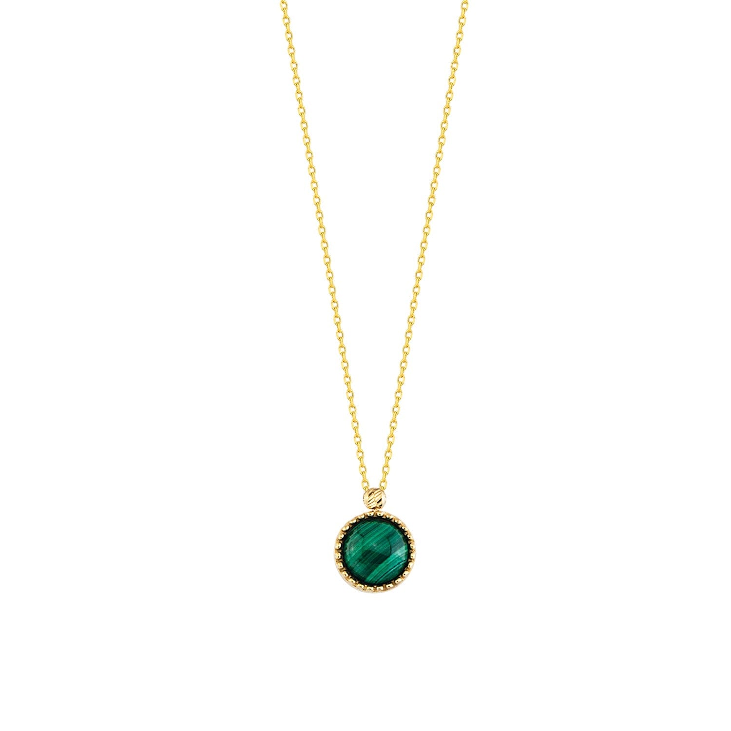 Yuvarlak Malahit Kolye - O'an Jewelry