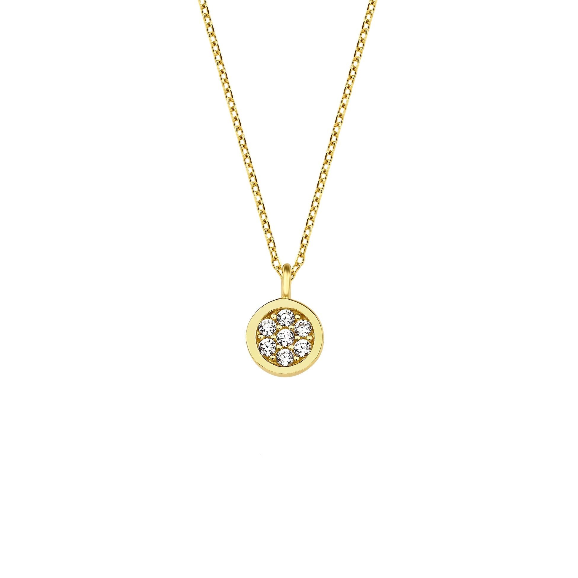 Minimal Taşlı Yuvarlak Kolye - O'an Jewelry