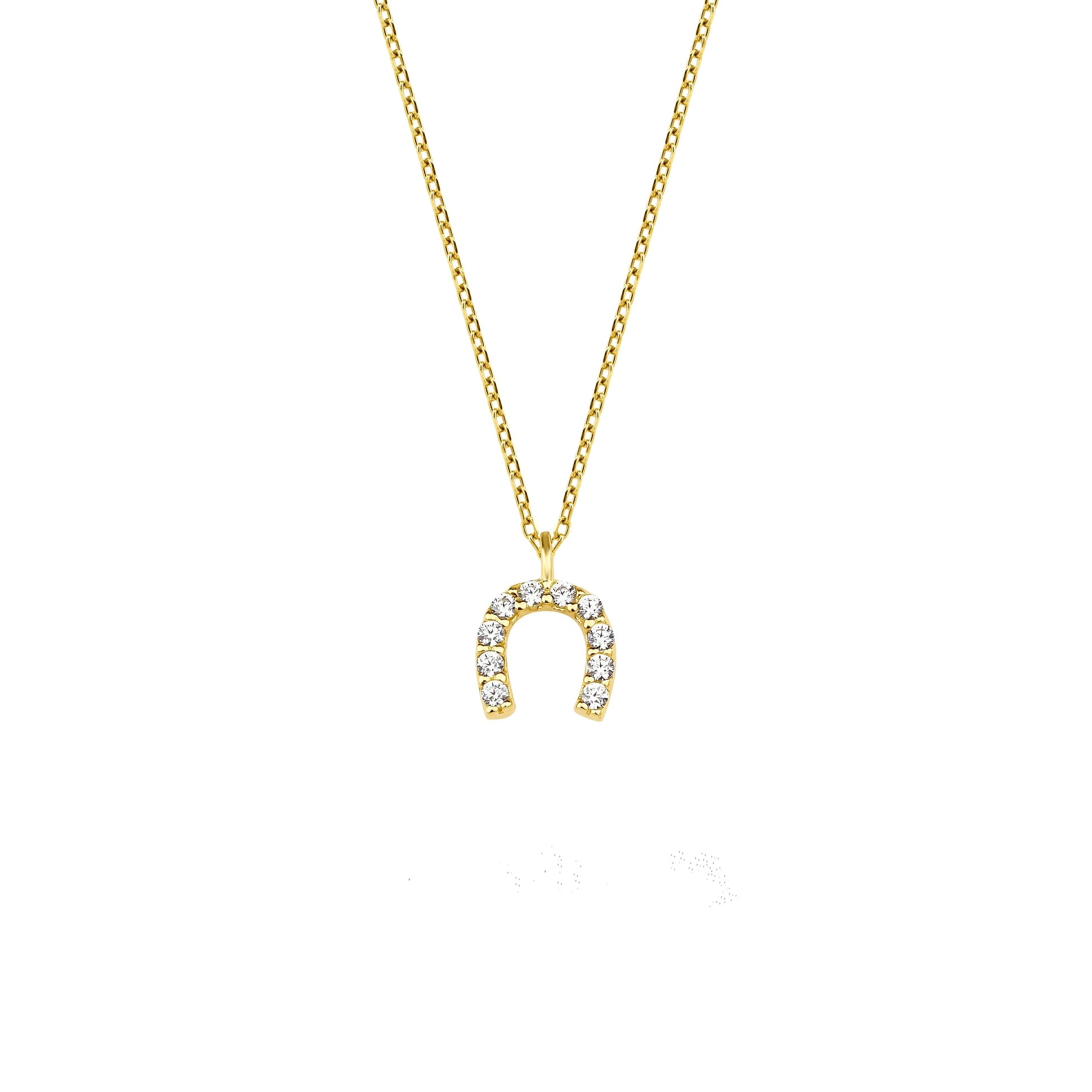 Minimal Taşlı At Nalı Kolye - O'an Jewelry