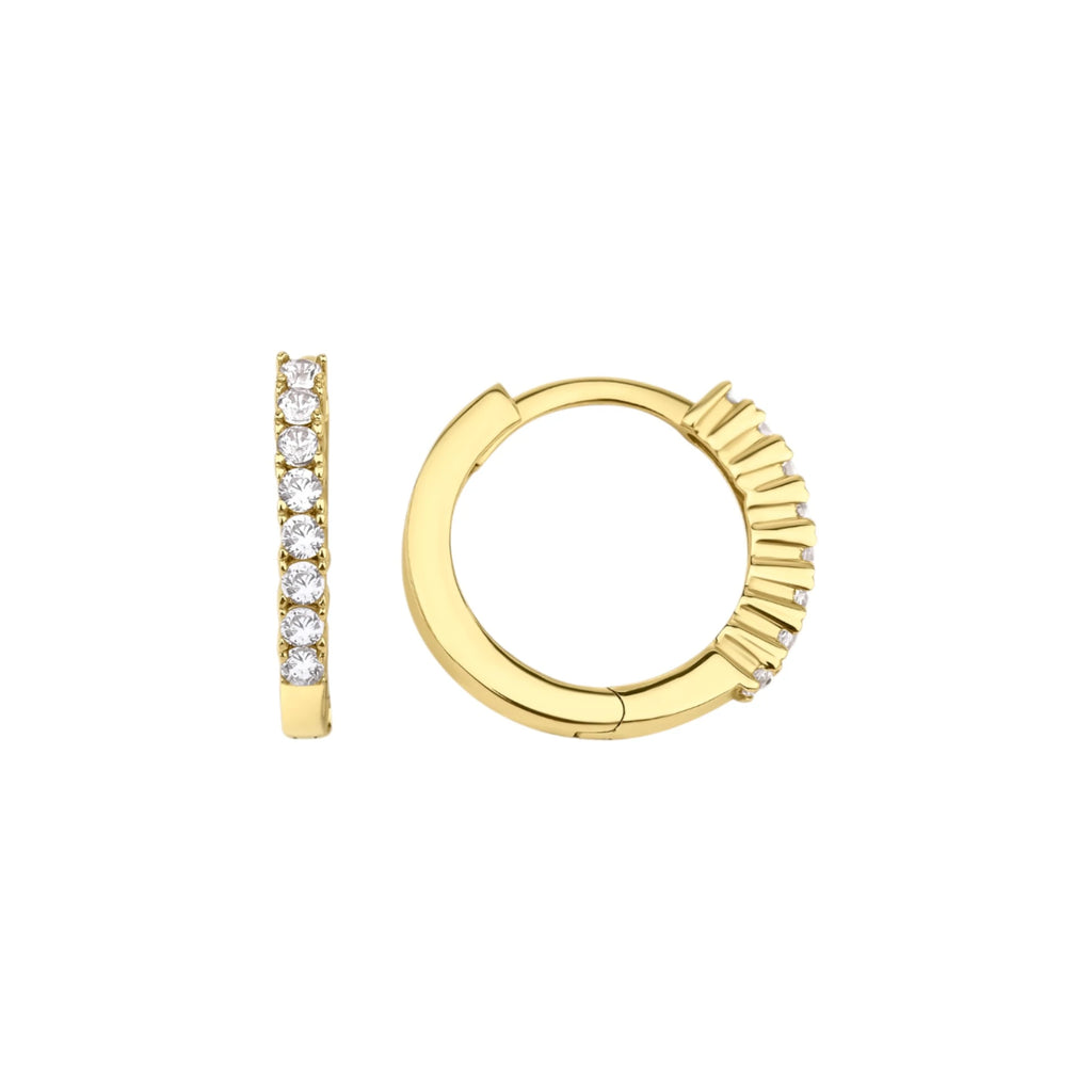 Tek Sıra Taşlı Halka Küpe - O'an Jewelry
