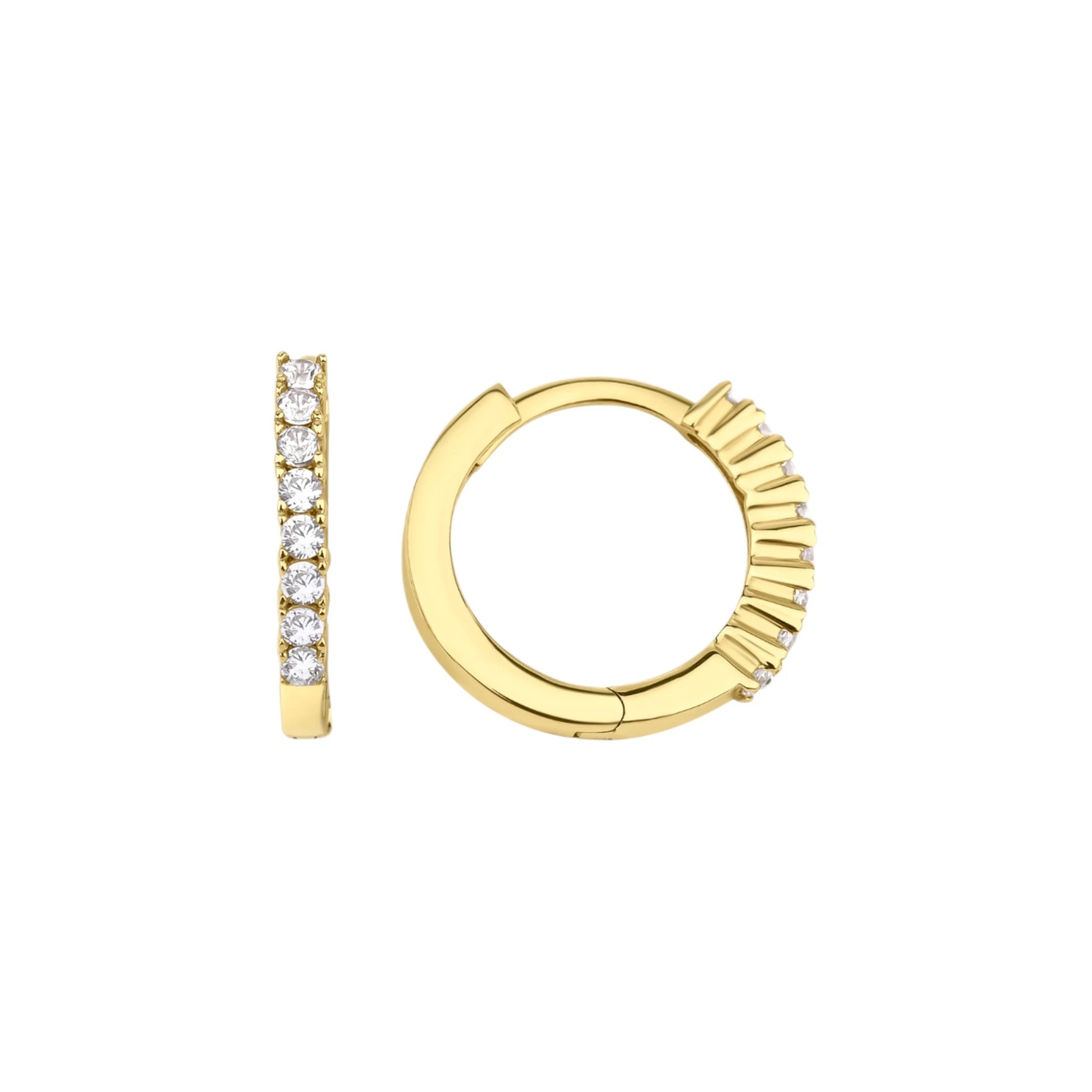 Tek Sıra Taşlı Halka Küpe - O'an Jewelry