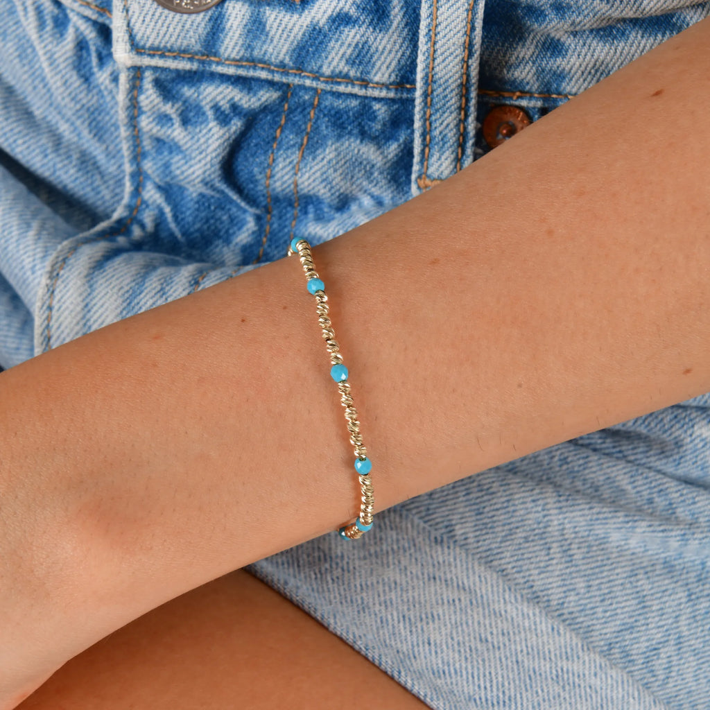 Firuze Taşlı Dorika Toplu Bileklik - O'an Jewelry