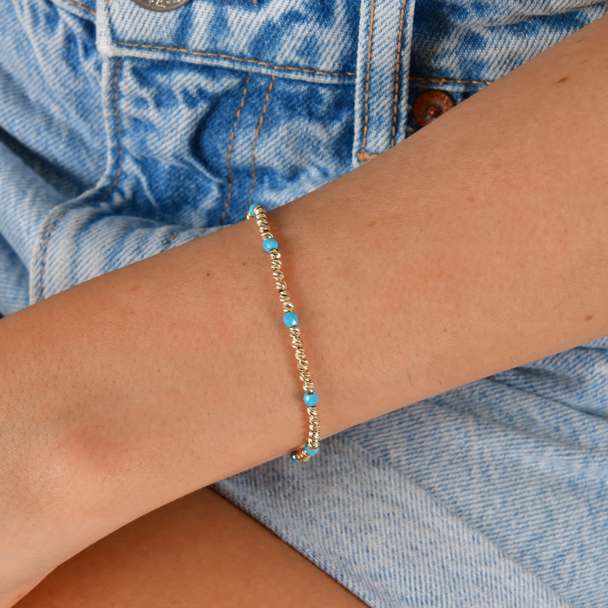 Firuze Taşlı Dorika Toplu Bileklik - O'an Jewelry