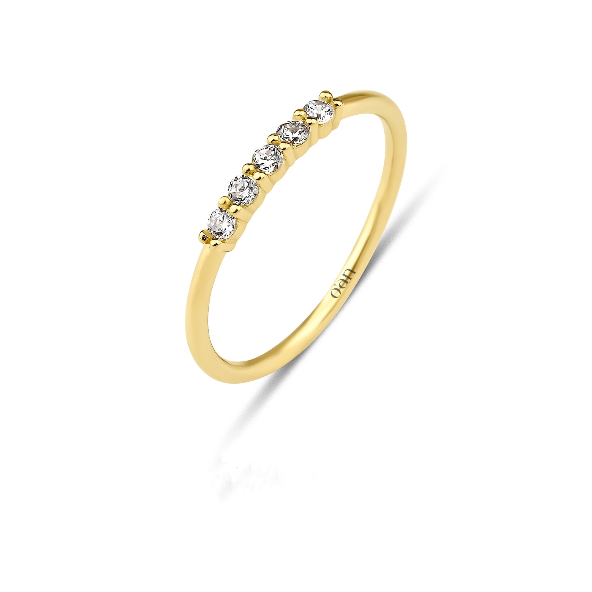 Minimal Beştaş Yüzük - O'an Jewelry