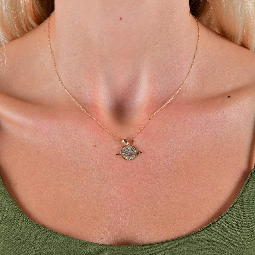 Taşlı Gezegen Kolye - O'an Jewelry