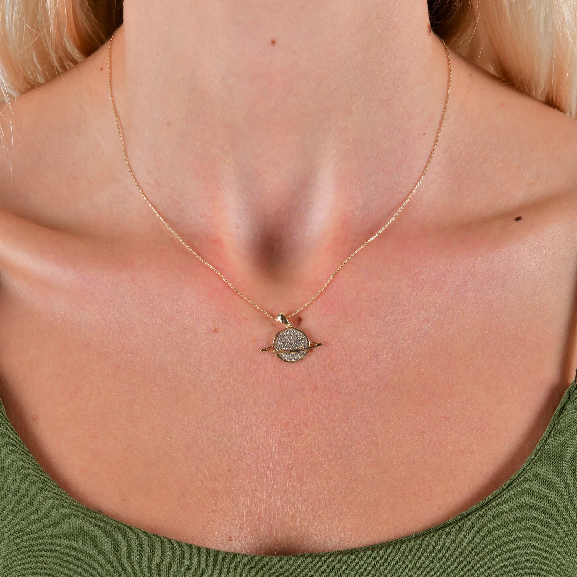 Taşlı Gezegen Kolye - O'an Jewelry