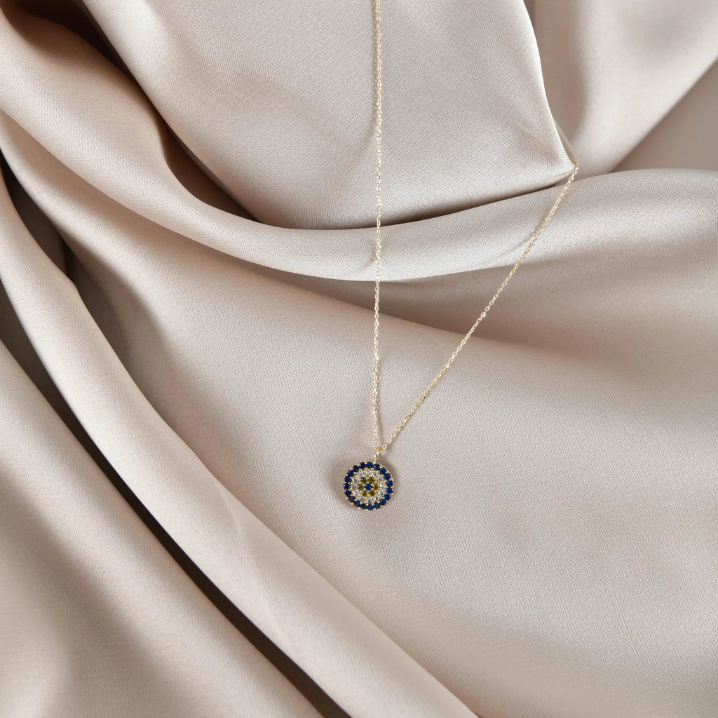 Taşlı Nazar Boncuğu Kolye - O'an Jewelry